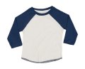 Baby T-shirt Baseball Superstar Babybugz BZ43 wit-Navy